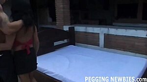 relax your ass baby, i'm sliding this dildo deep inside right now