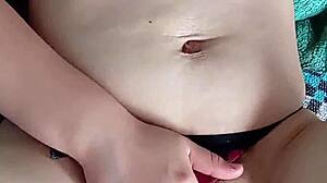 Horny mexican girl masturbates wet pussy hard