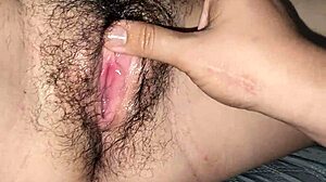 close-up hairy pussy creampie from my chubby cuñadita fetish