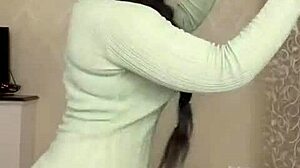 arabic dancer sways hips in rough brunette redhead tease