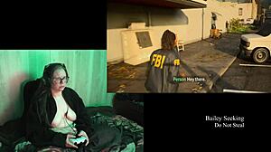 alan wake 2 playthrough part 2 with naked brunette