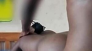 mature ebony dude raw dogs step sis after ass rub