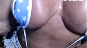 brasilian fbb flexes nude and poses hot