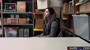 scared teen shoplifter pounded by cop's fat cock