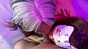 unicorn girlfriend rides my cock creampie while wife films it all ughh