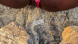 juicy wife whore flashes wet beach pussy, teasing strangers with her naughty outdoor reveal
