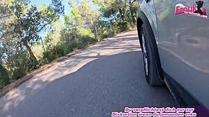 german teen hitchhiker slut fucked raw outdoor no condom
