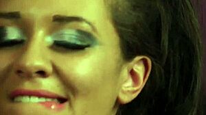 frisky model kneels for bukkake blowbang, gulping cumshots and swapping facials pov extreme 😜💦