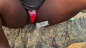 juicy wife whore flashes wet beach pussy, teasing strangers with her naughty outdoor reveal