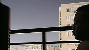 Amateur Couple Balcony Blowjob With Best Friend's Huge Cock