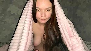 Stepdaughter Sneaks Under Blanket for Stepdad's Blowjob and Fuck