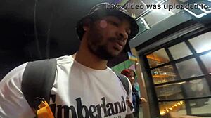 Street girl trades food for dick grab. Naughty bathroom fuck with petite latina whore jhodez1.