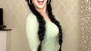 arabic dancer sways hips in rough brunette redhead tease