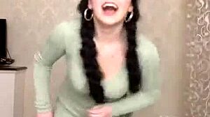 arabic dancer sways hips in rough brunette redhead tease