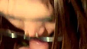 Watching Sexy Latina Secretary's Sensual Oral Tease Close-Up