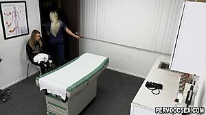 pervy doc jay crew pounds shaved patient kyler quinn's tight pussy in hospital office!