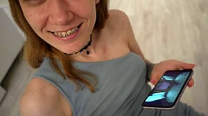 Tinder Brunette Deepthroats Cock Non-Stop Moaning