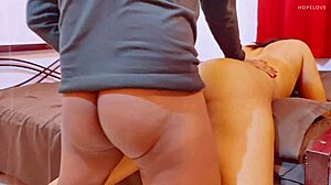 Desperate asian chubby begs delivery boy for creampie missionary