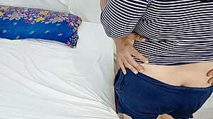 that gorgeous chubby arab bbw's fat ass takes rough doggystyle anal then missionary creampie finish