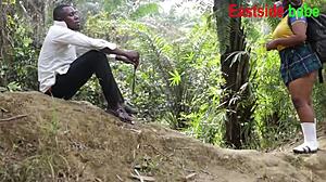 i got enough freaky style to fuck this ebony chubby milf outdoors cowgirl quickie