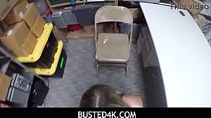 shy teen thief blair williams seduced by dirty cop for garage punishment fuck