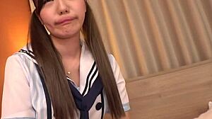 Cute Japanese Schoolgirl Cosplayer's Huge Tits Tease