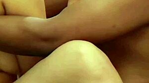 Wife takes small cock doggystyle while hubby watches cuckold humiliation