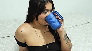 i bring home this cute big ass latina for water and chat