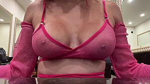 italian milf artemisia love teases with bouncing big natural tits