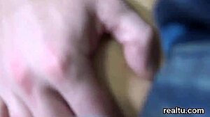 adorable czech teen strips in shop then takes pov banging