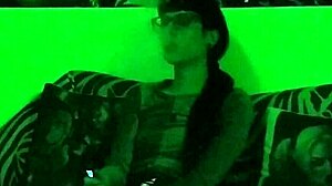 beth's kinky goth domina smokes cigs in green light hd 😈🚬🔥