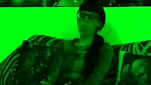 beth's kinky goth domina smokes cigs in green light hd 😈🚬🔥