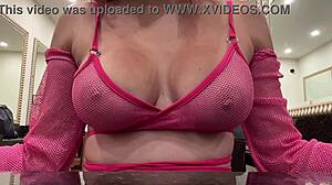 italian milf artemisia love teases with bouncing big natural tits