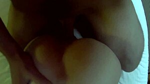 quick hotel pov quickie ends with huge cumshot load on wife's ass