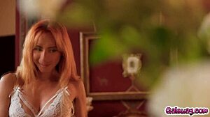 veronica leal strips lingerie for zazie skymm's hot lesbian scissoring fuck