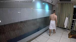 Safadeza Lady Milf Joy Cardozo Relaxes in Sauna with Gaucho Pussyhunter