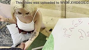 😏 petite college coed in miniskirt teases monster cock with slow edging handjob... tight pussy next? 🔥