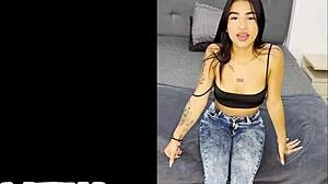 Ciara Ivy's Tiny Asshole Gaped Hard In Latina Casting Creampie!