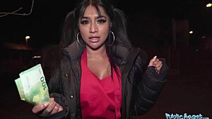 public agent seduces sexy asian babe with huge tits ass in outdoor pickup