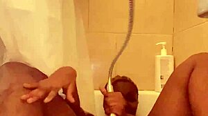 what if petite ebony rips clothes for wet shower pussy tease...