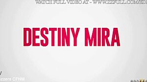 roommate destiny mira needs ebony pussy help from big cock