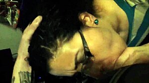 Glasses Milf's Messy Facial Close-Up