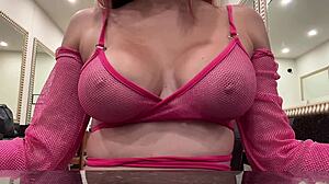 italian milf artemisia love teases with bouncing big natural tits
