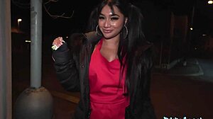 public agent seduces sexy asian babe with huge tits ass in outdoor pickup