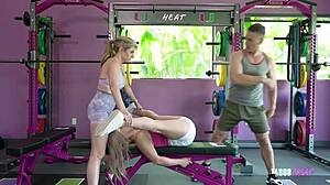 cory chase and lory lace take double anal in taboo gym orgy heat