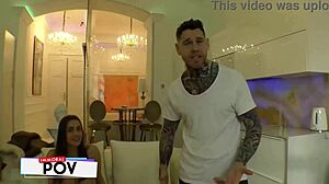 ukrainian josephine big natural tits pussy double teamed mmf doggystyle riding