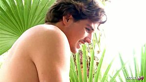 omg that tiny oriental teen got picked up fer intense beach outdoor fuck by holiday dude