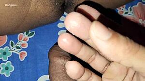 Hot bhabhi's juicy pussy gets fingered and fucked hard by husband's sneaky friend next door
