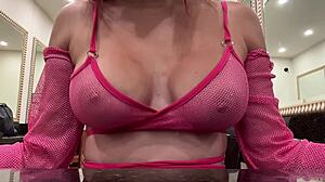 italian milf artemisia love teases with bouncing big natural tits
