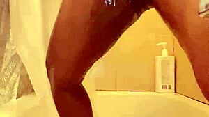 what if petite ebony rips clothes for wet shower pussy tease...